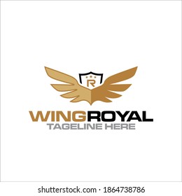 Illustration vector of R letter with wing perfect for logistics transportation logo design  