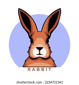 Illustration vector of rabbit mascot for logo design template