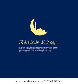 Vector de ilustración: Plantilla para carteles de tarjetas Ramadan Kareem