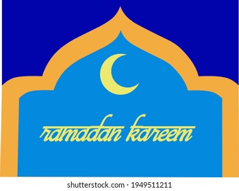 Illustration vector Ramadan Kareem card design