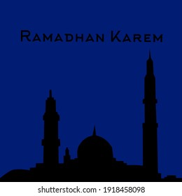 Illustration vector ramadhan kareem. Greeting of ramadhan.