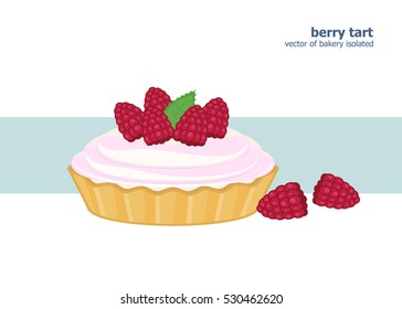 Illustration vector of raspberry tart.