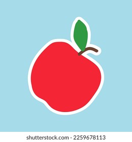 illustration Vector red apple icon
