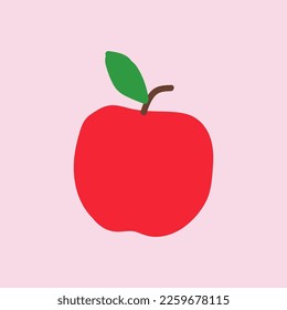 illustration Vector red apple icon
