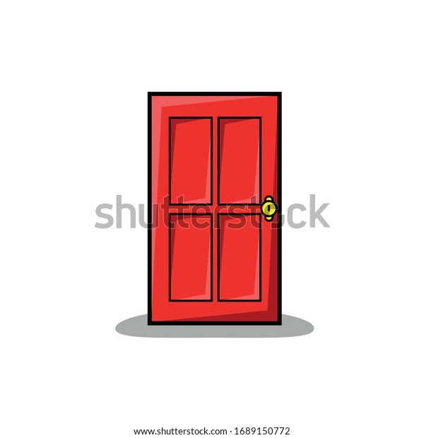 Illustration Vector Red Door Stock Vector Royalty Free 1689150772