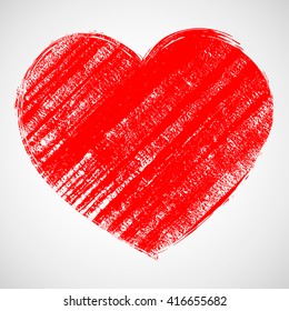 Illustration vector red grunge rubber stamp with heart shape, love concept. Red Heart . Heart Shape. Distressed Heart. Heart Texture. Valentine's Day Heart. Heart Background . Brush Stroke Heart .