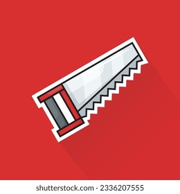 Vector de ilustraciones de la sierra roja en diseño plano