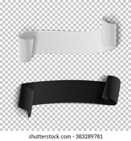 Illustration of Vector Ribbon Banner Set. 3D Realistic Vector Banner Isolated on PS Style Transparent Background. Blank Banner Template