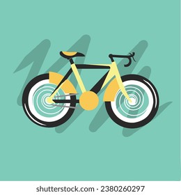 illustration vector of road bike flat design good for brand like children's study book, t-shrt or etc