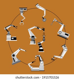 Illustration vector of robot arms 