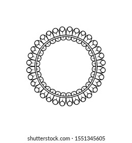 Illustration of vector round frame.
Design for menu, invitation, postcards, posters and other.
