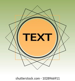 Illustration vector round pattern for the inscription. Label for the pad. Vector illustration.