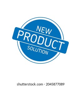 Illustration Vector Rubber Stamp Set of New Product Solution good for template rubber stamp and digital stamp.