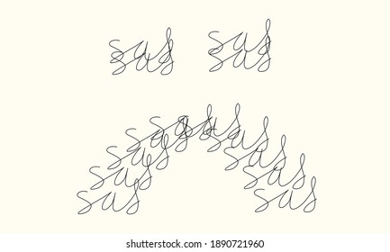 Illustration vector of sad typography with sad emoji. Sign and symbol. 