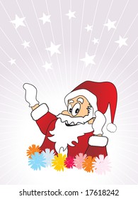 illustration, vector santa toy
