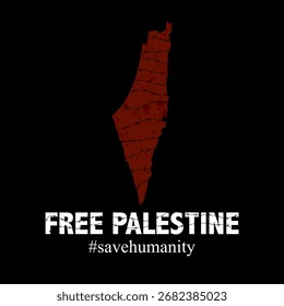 ilustração vetor de salvar palestina, mapa da palestina com fio. Sinal de palestina livre perfeito para impressão, cartaz, etc.