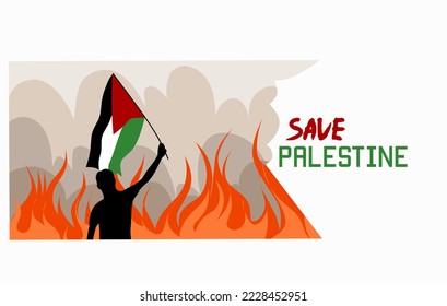 illustration vector of save palestine,save humanity,perfect for print,poster,etc