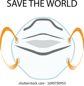Illustration vector of save the world  from coronavirus covid-19.