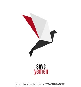 illustration vector of save yemen perfect for print,campaign,etc.