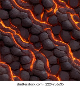 illustration vector of 
 seamless lava stone pattern  good for background 