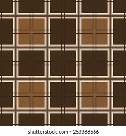 Illustration vector seamless pattern brown cage.