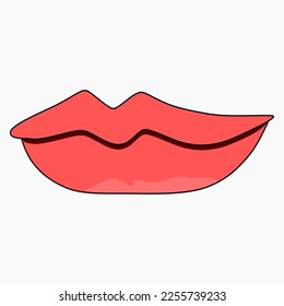 Illustration vector seductive smiling mouth