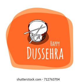 Illustration vector set with attributes for Happy Dussehra festival of India background