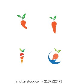 illustration vector set of carrot logo design 