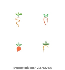 illustration vector set of carrot logo design 