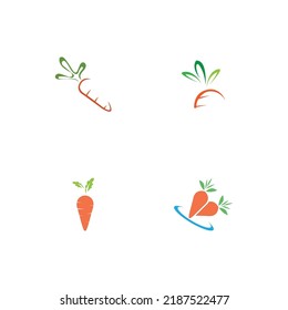 illustration vector set of carrot logo design 