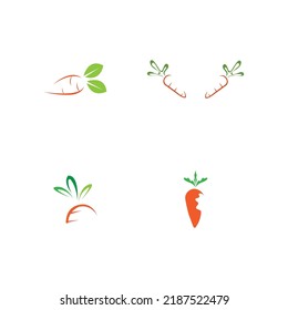 illustration vector set of carrot logo design 