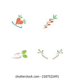 illustration vector set of carrot logo design 