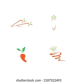 illustration vector set of carrot logo design 