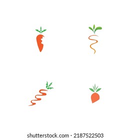 illustration vector set of carrot logo design 