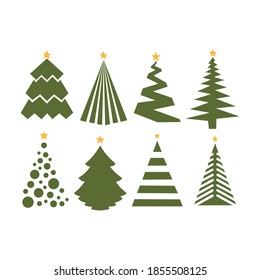 Illustration vector set christmas tree