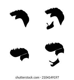 Illustration vector set of hairstyle icon