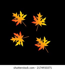 Vector de ilustración de Set Leaves para hojas, logotipo, tarjeta flash, plantilla, etc.
