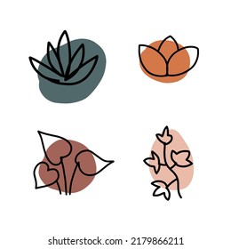 Illustration vector set of nature leaves 
