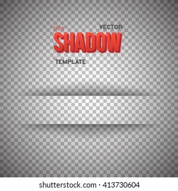Illustration of Vector Shadow for Banner. Realistic Vector Shadow Isolated on Transparent Overlay Background. Transparent Vector Banner Shadow
