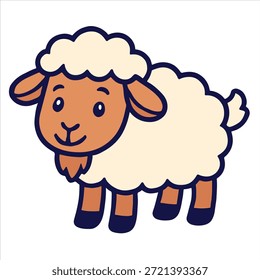 Ilustración Vector de una oveja colorida