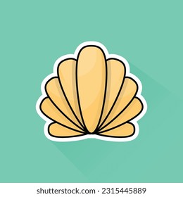 Illustration Vector of Shell in Flat Design