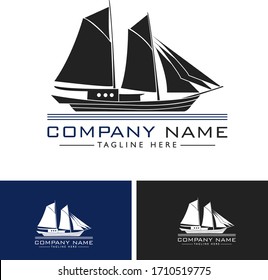 Illustration Vector Of Ship Logo Design. Good Logo For Company Or Comunity 