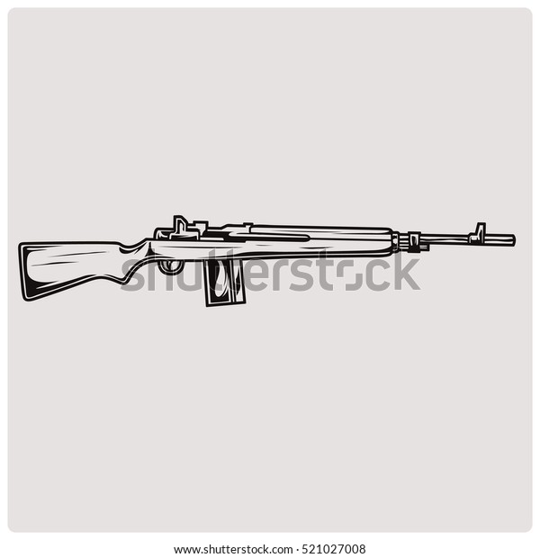 Illustration Vector Shotgun Black Stock Vector (Royalty Free) 521027008