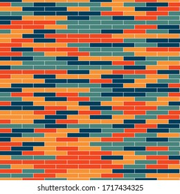 Illustration vector shows the brick wall of lush lava colour perfect for background