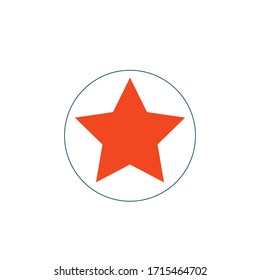 El vector de ilustración muestra la estrella única con forma circular exterior