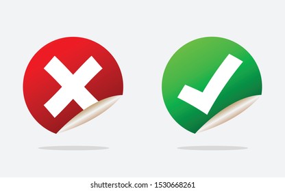 Illustration vector sign symbol. Check mark icon set. EPS 10