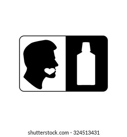 illustration vector sign or symbol of friendly mouthwash for everyone