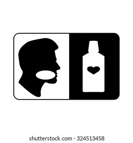 illustration vector sign or symbol of friendly mouthwash for everyone.
