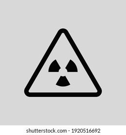 Ilustración vector de alerta de signos Icono de radiación con diseño plano simple