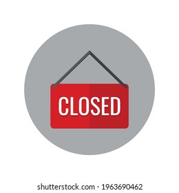 illustration vector signboard closed notice icon. EPS 10